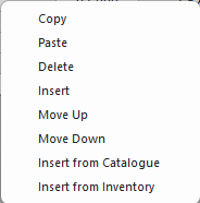 Figure 269: Assembly Details right click menu
