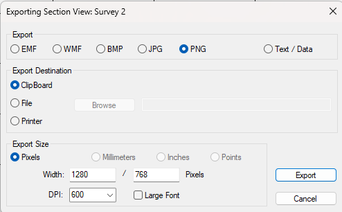 Figure 217: Export Dialog
