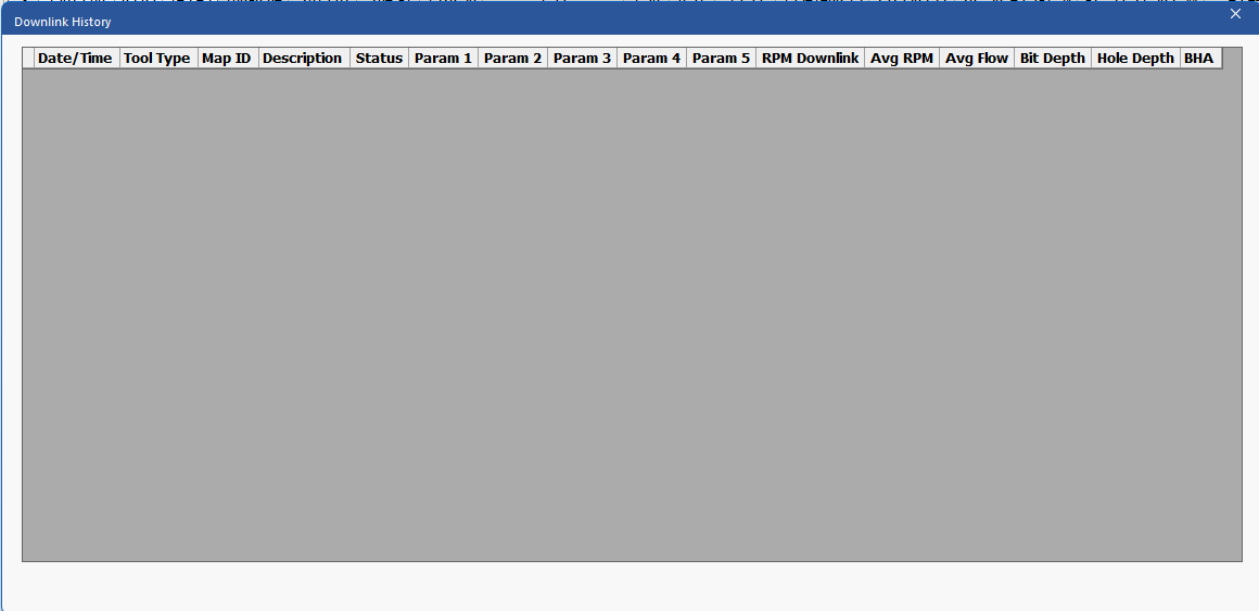 Figure 332: Downlink History dialog
