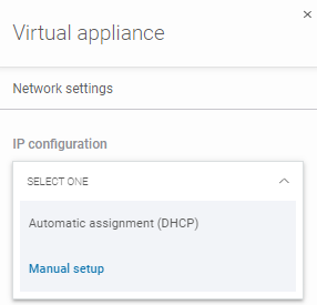 Two options of network configuration