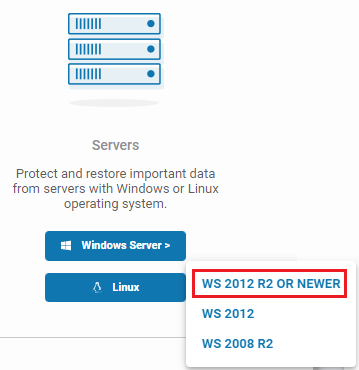 Choosing server version