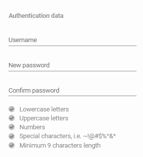 Authentication data