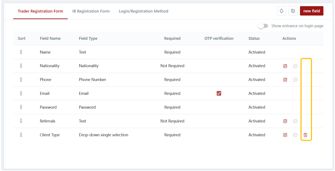 Registration Form - Crm Back Office User Guide (abridged)