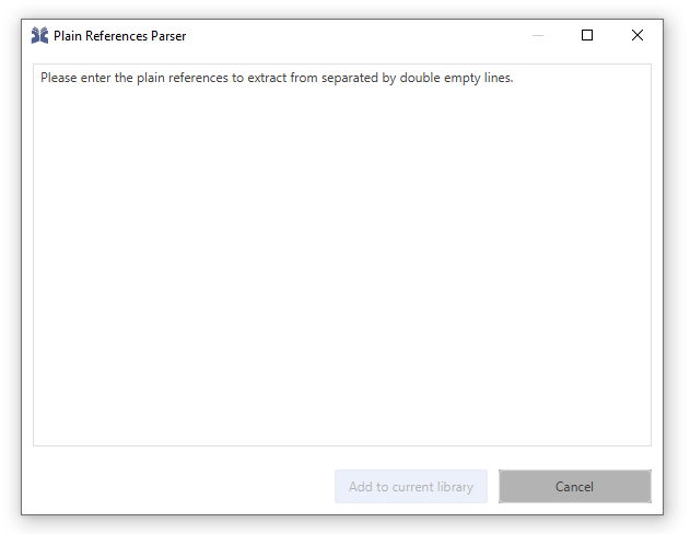 Plain Reference Parser