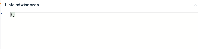 Illustration 2. Appearance of the statements editor for a newly created component
