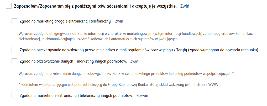 Illustration 1. Sample appearance of the component on the application (with one master checkbox)