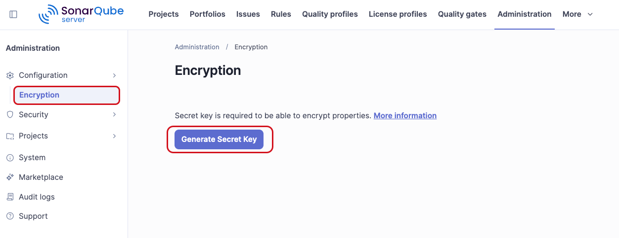 Generating a secret key