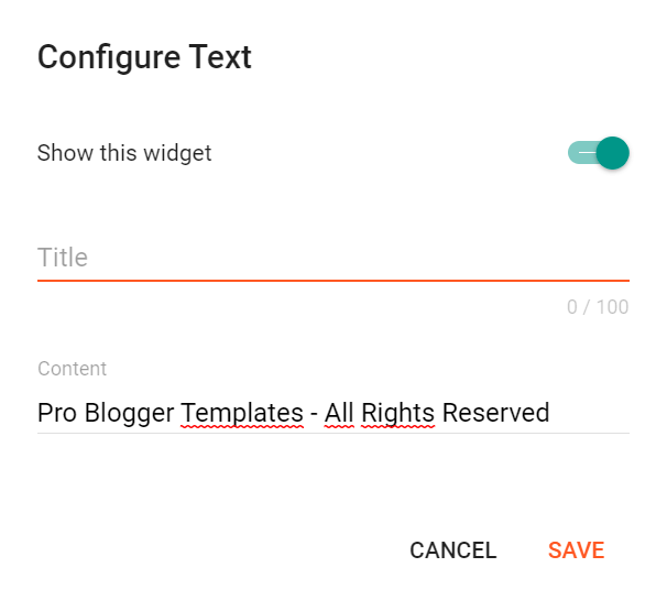 Footer copyright