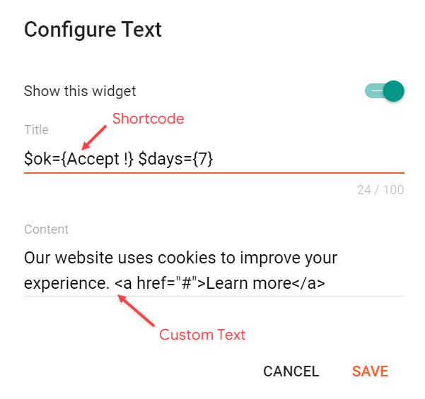 Cookie consent