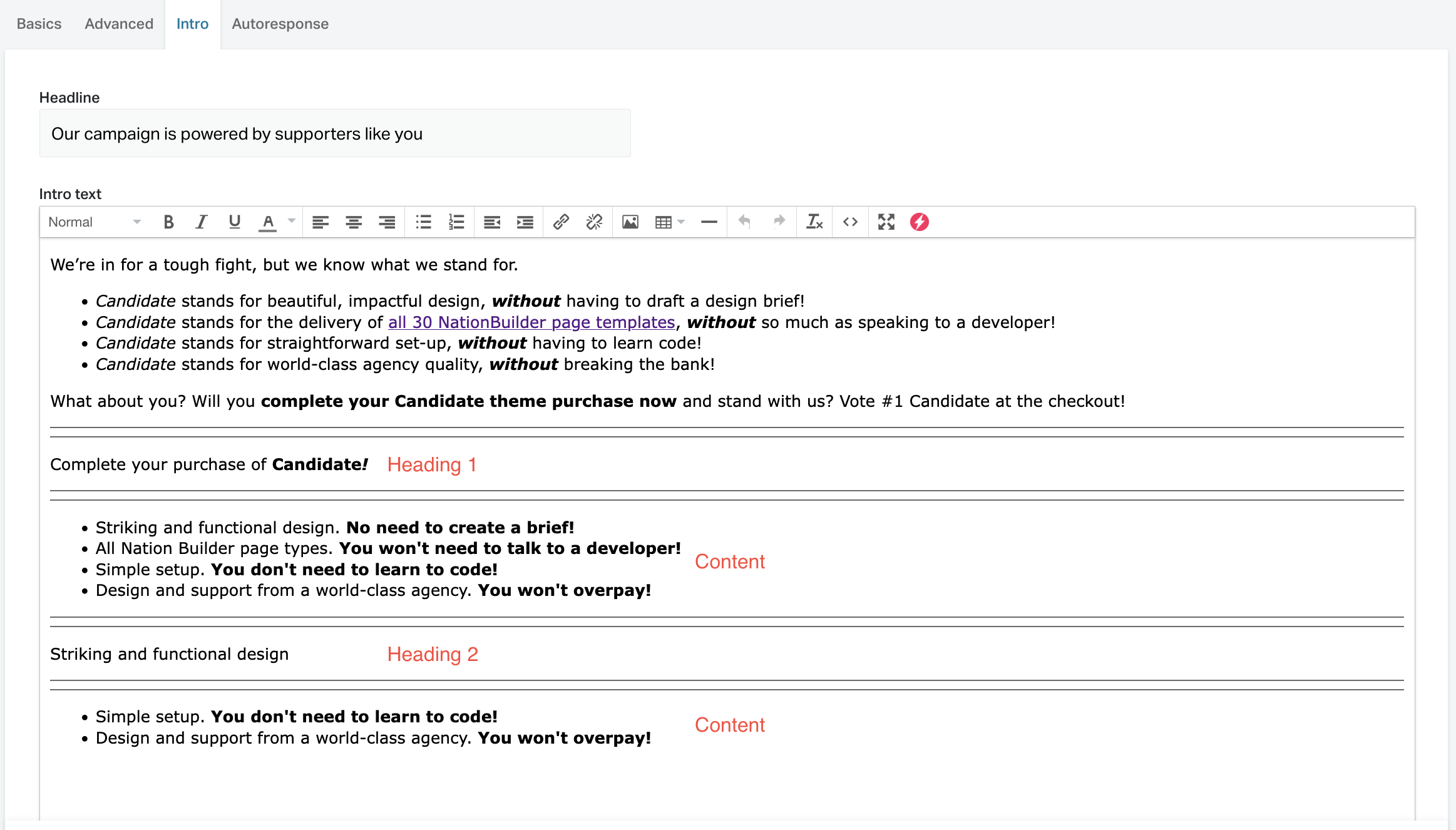 How to add an accordion inside a pages content