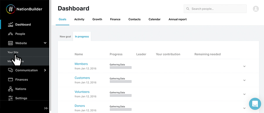 Finding your site example