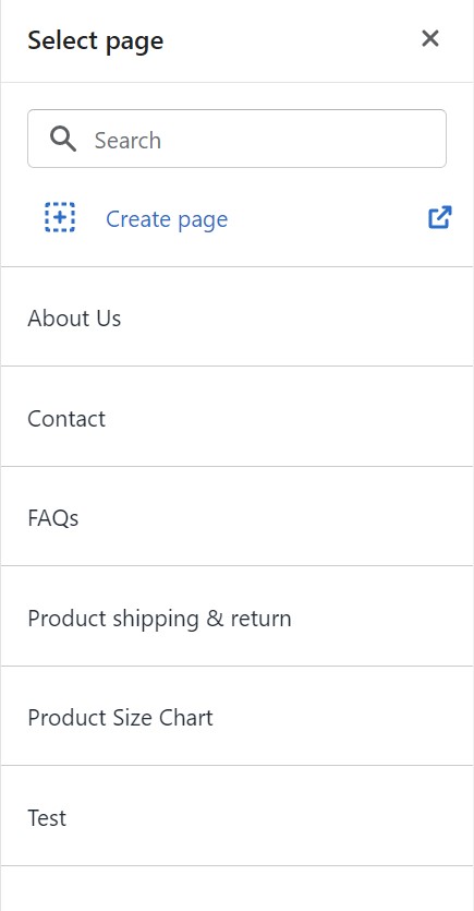 An example of assigning content from a specific page for the tab