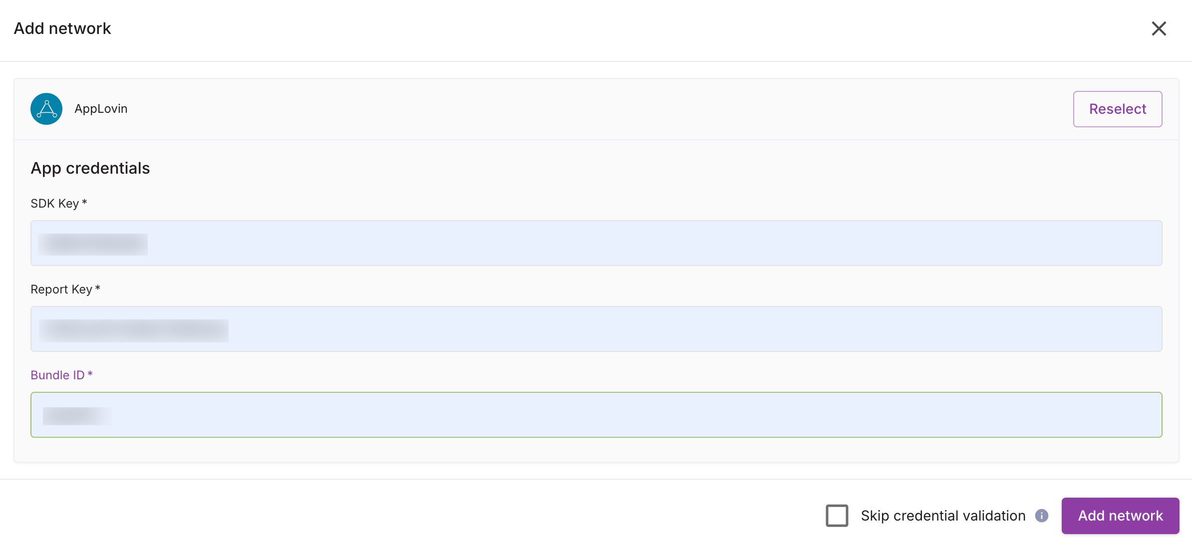AppLovin parameters for DT integration