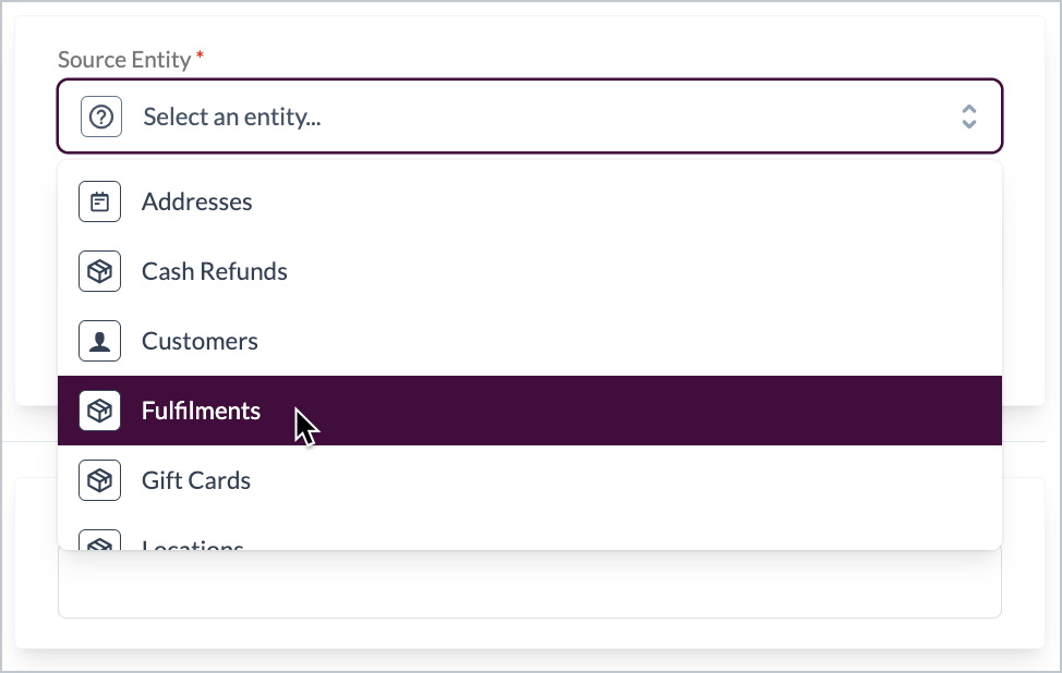 Configure service settings page - advanced selector options