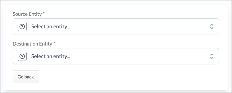 Configure service settings page - advanced selector options