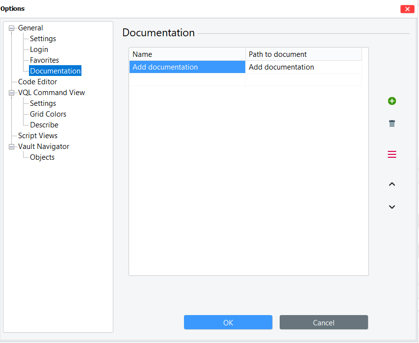 Add documentation to the selected Job