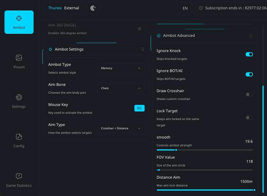 إعدادات Aimbot 2