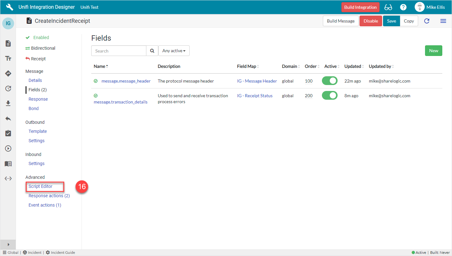 CreateIncidentReceipt Fields Unifi Documentation