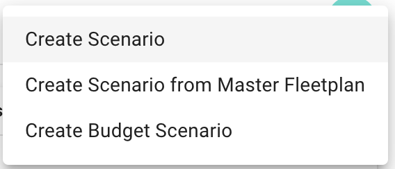 Create Scenario Dropdown