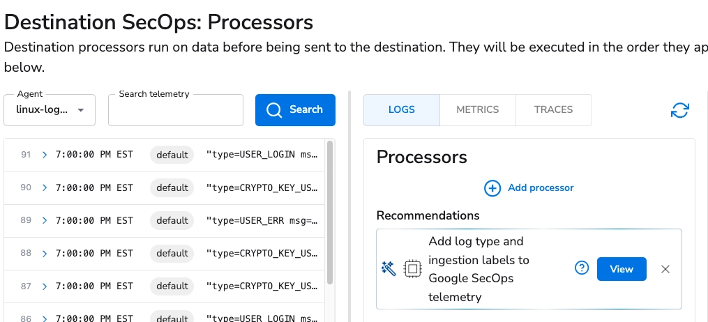 Bindplane docs - Google SecOps with Bindplane Quick Start - image 19