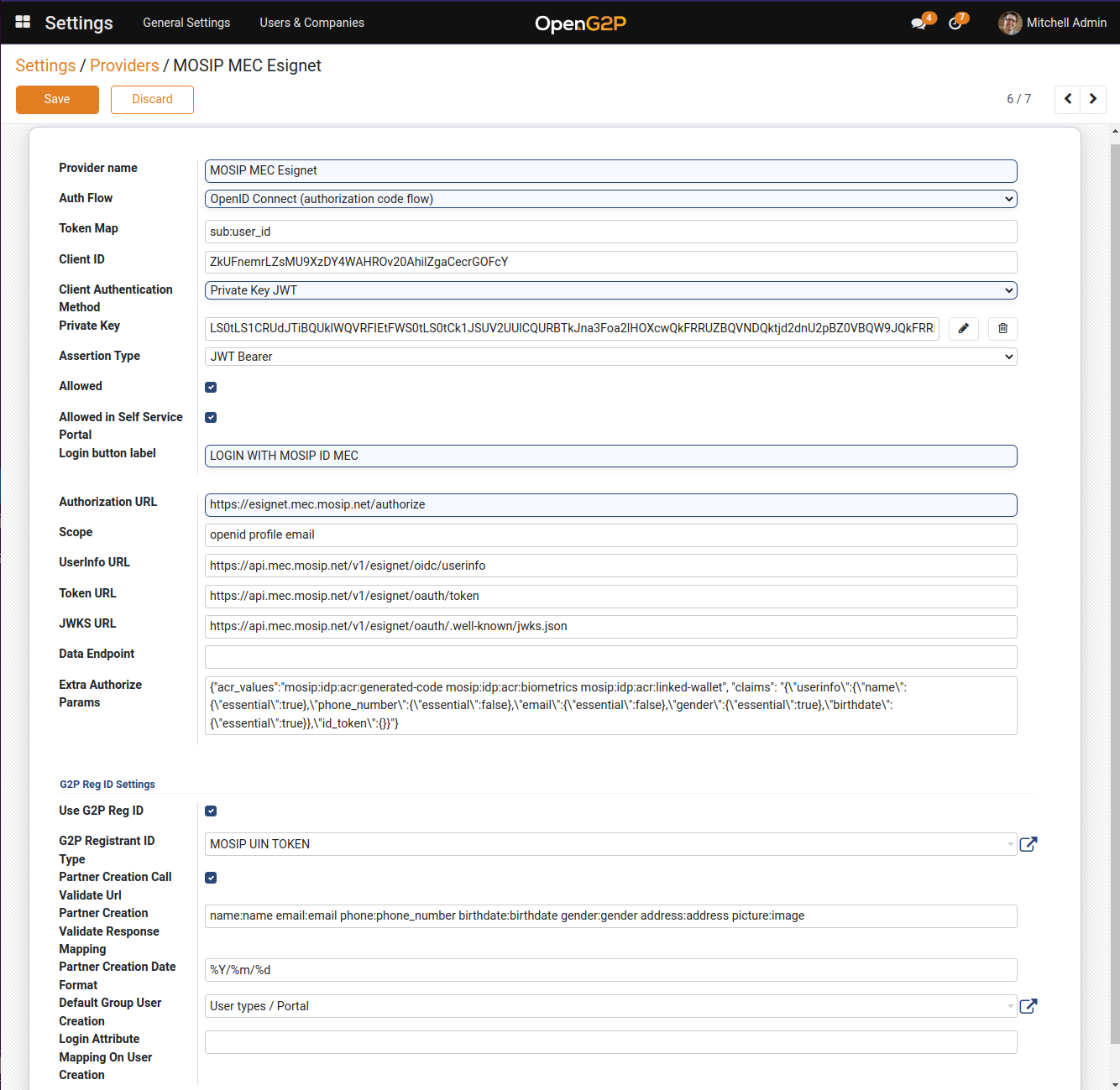 Integrate with MOSIP e-Signet - OpenG2P Docs