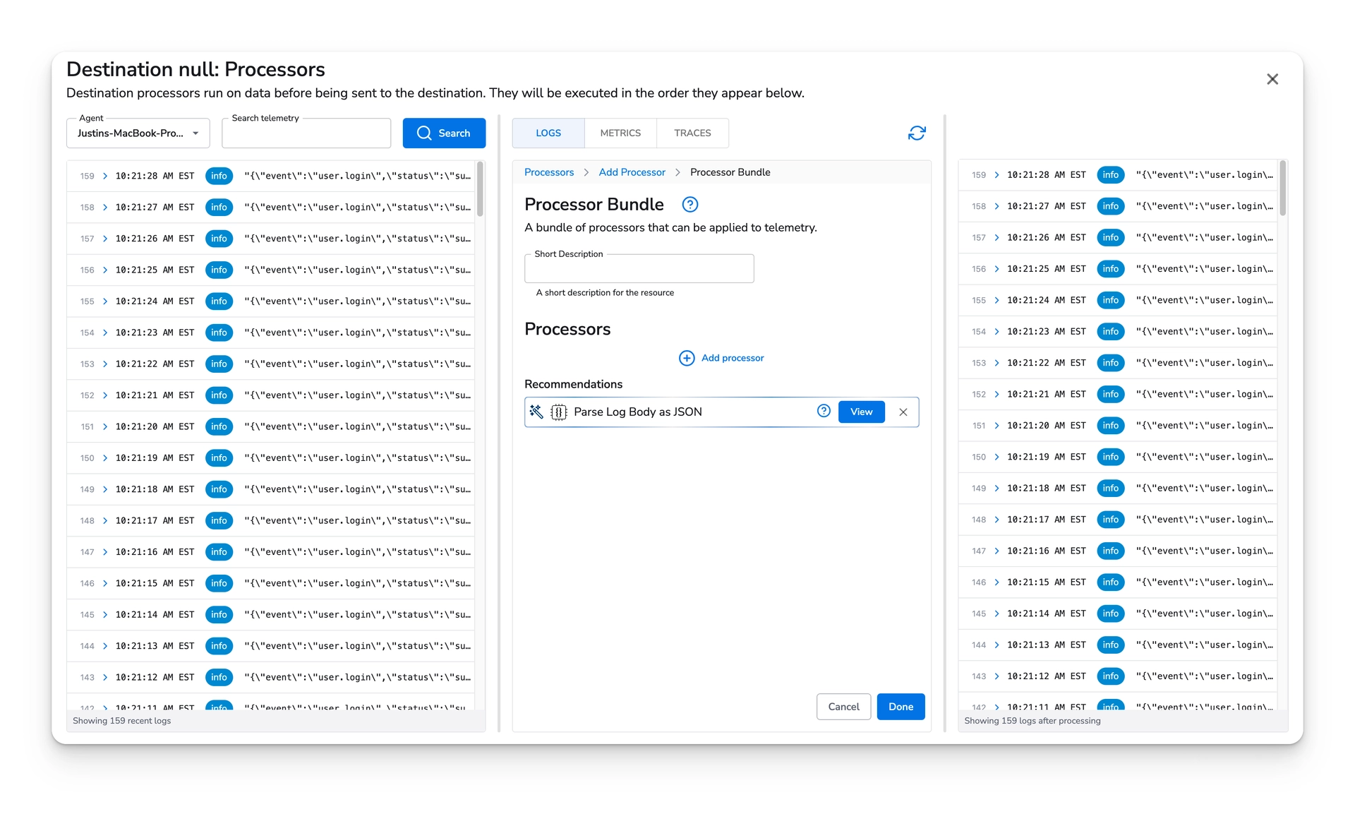 Bindplane docs - Processor Bundles - image 2