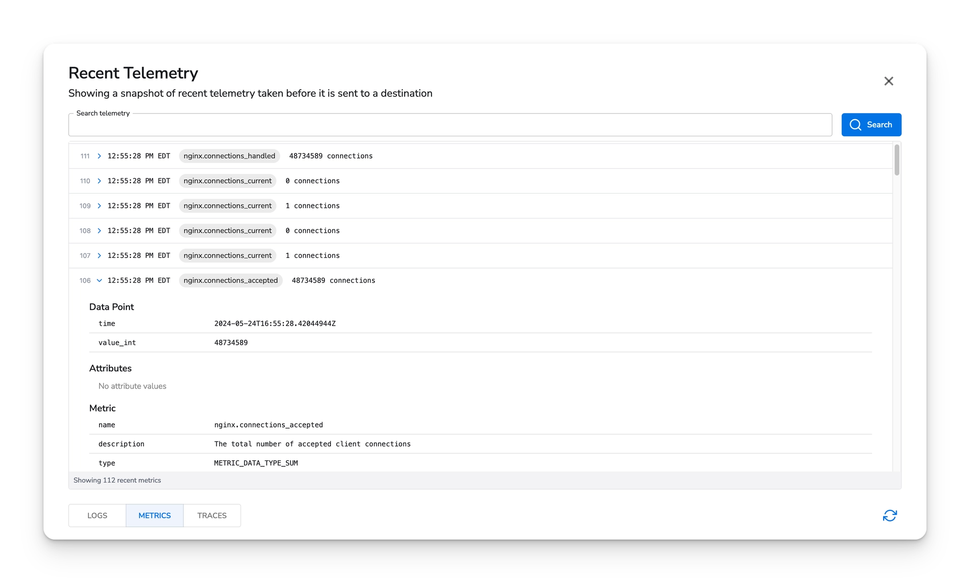 Bindplane docs - Snapshots - image 2