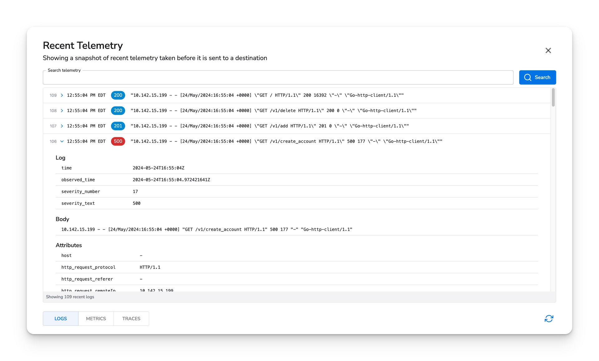 Bindplane docs - Snapshots - image 1