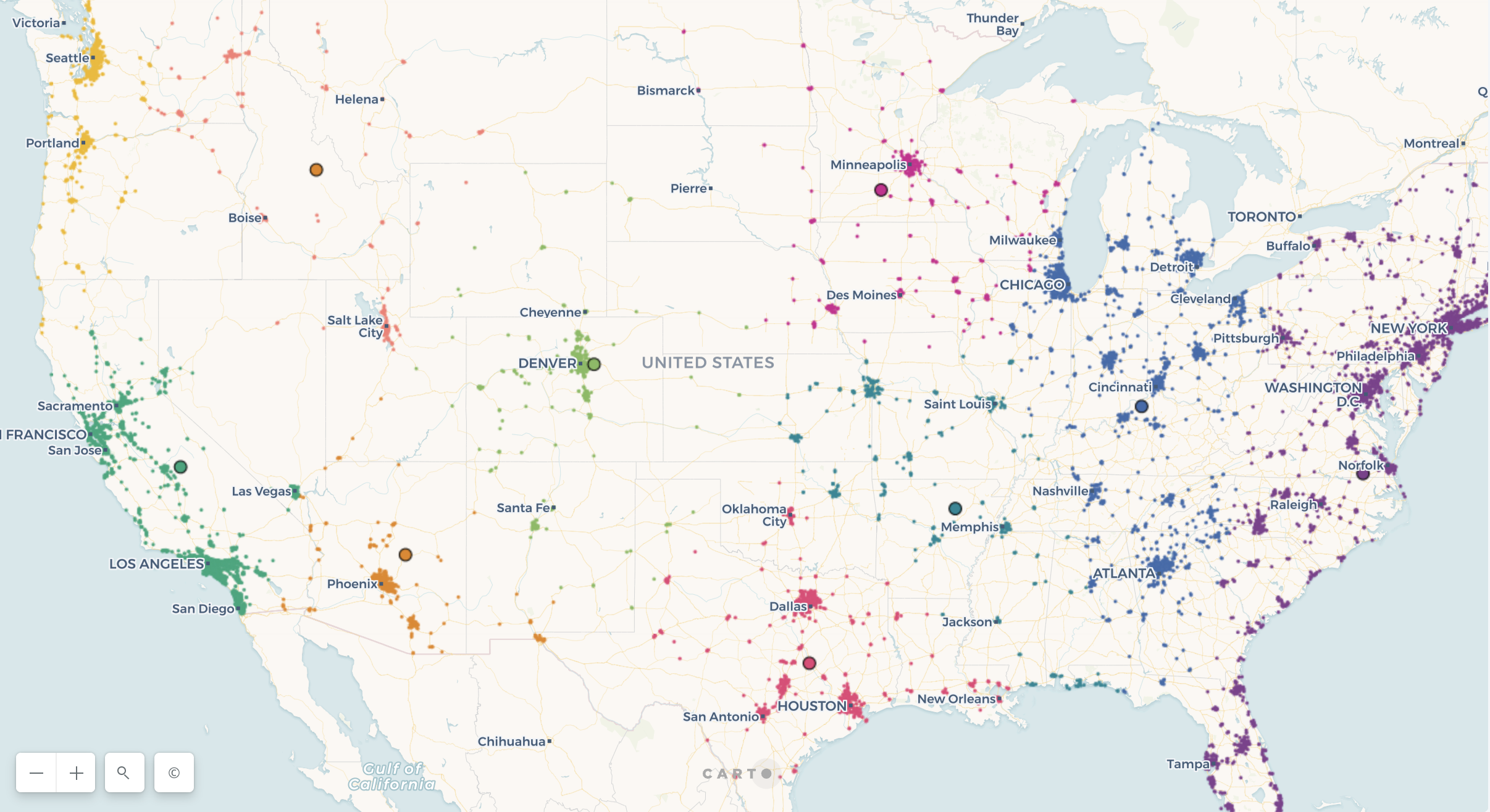 New Supplier Offices Based On Store Locations Clusters Academy   Sf New Map2 