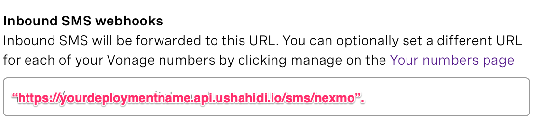 Enter the URL to sync the two platforms 