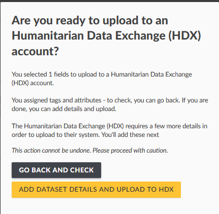 Click " ADD DATASET DETAILS...."   to continue 