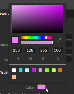 A screenshot of the Color Selection tool in Motive. 
