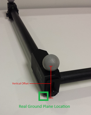 Vertical offset of the CS-400 calibration square.