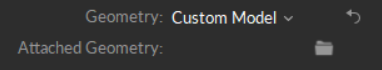 A screenshot of the property in Motive that allows the user to attach a custom geometry model to the asset. 
