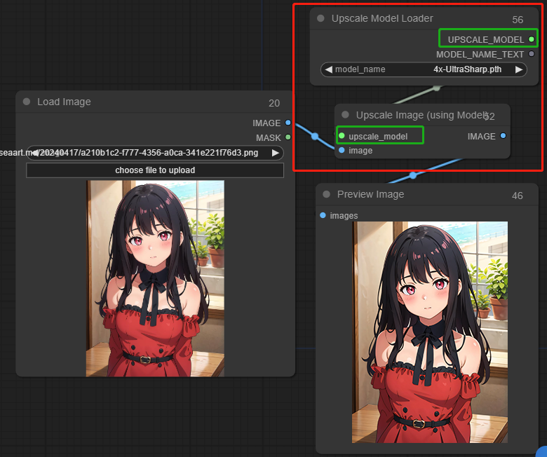 Core Nodes - Upscale image using a model