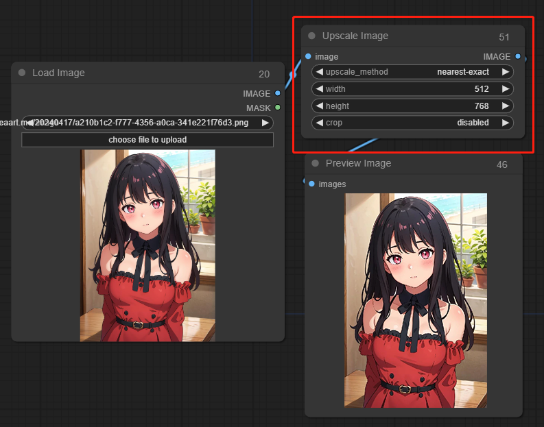 Core Nodes - Upscale image