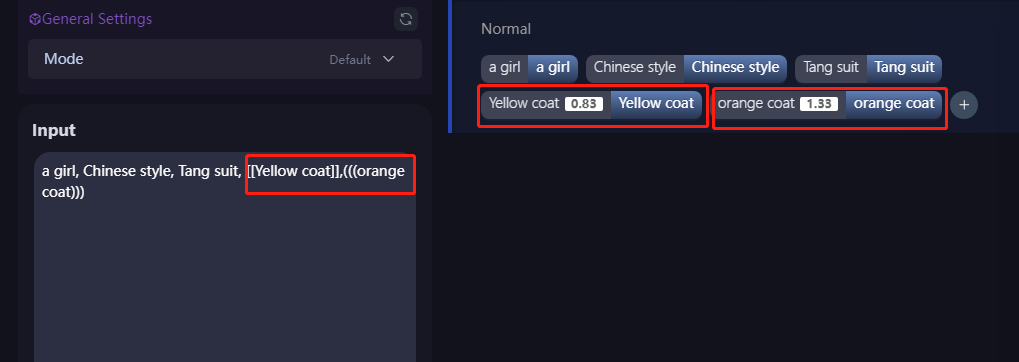 Emphasize prompts by adding parentheses