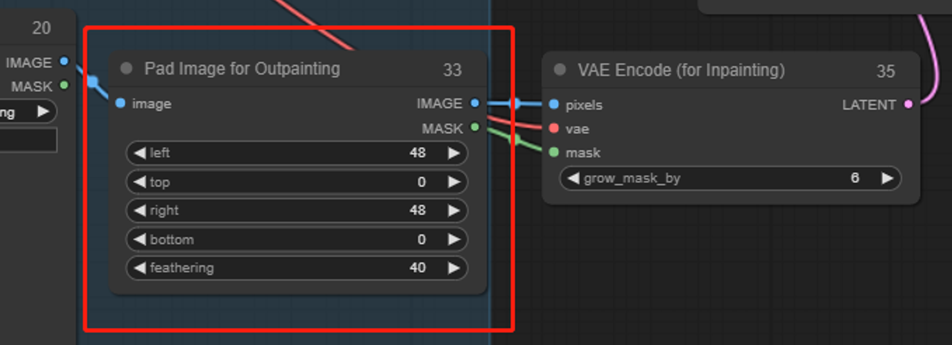 Core Nodes - Pad image for outpainting