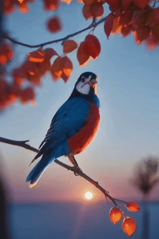 A bird on a branch