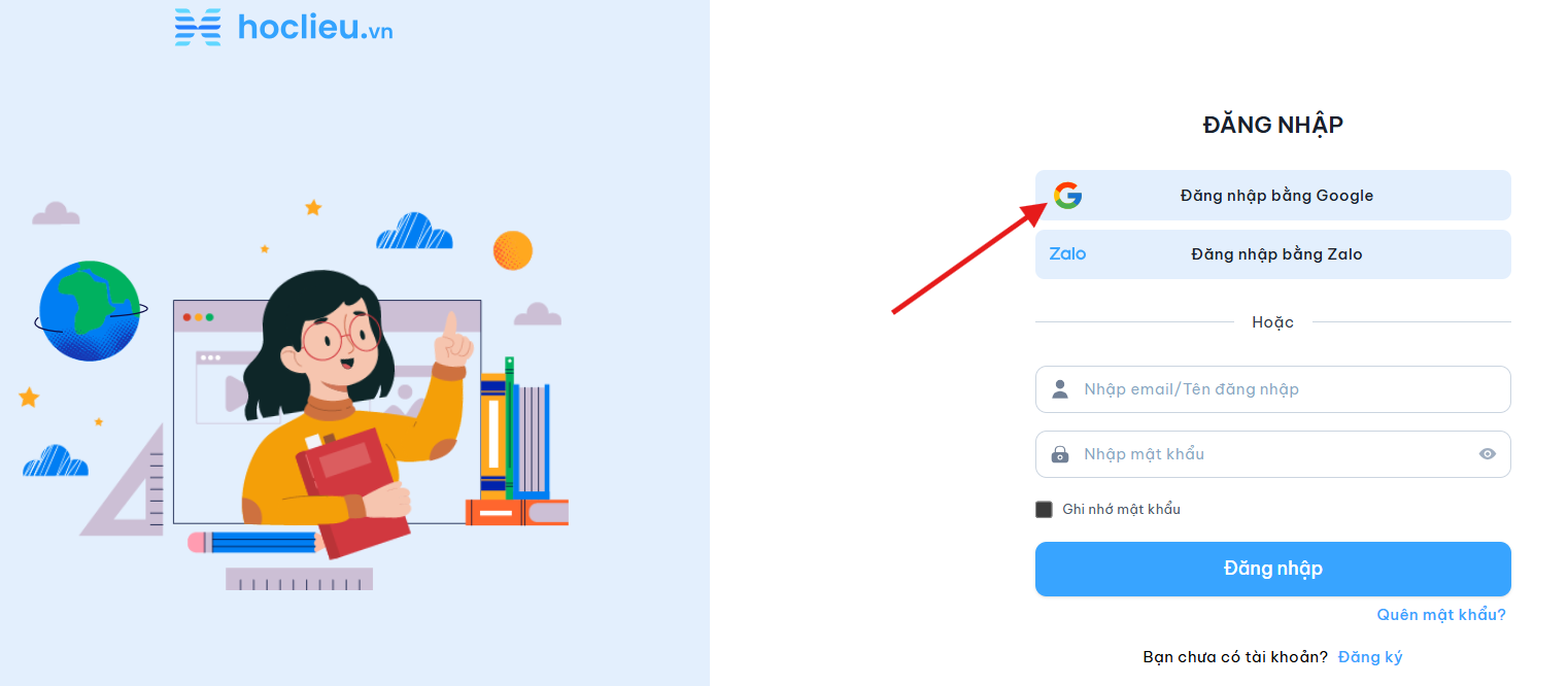Hình 1-6: Đăng nhập bằng Google