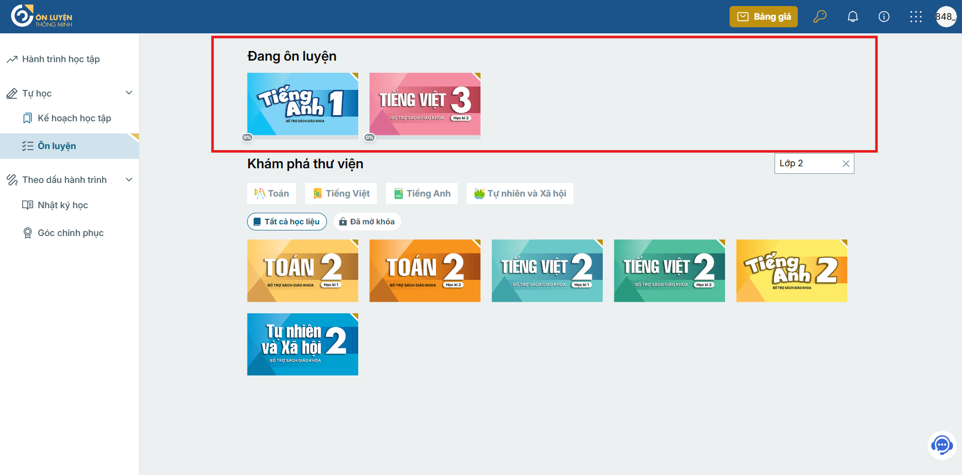 Hình 6-1: Ôn luyện - Đang ôn luyện