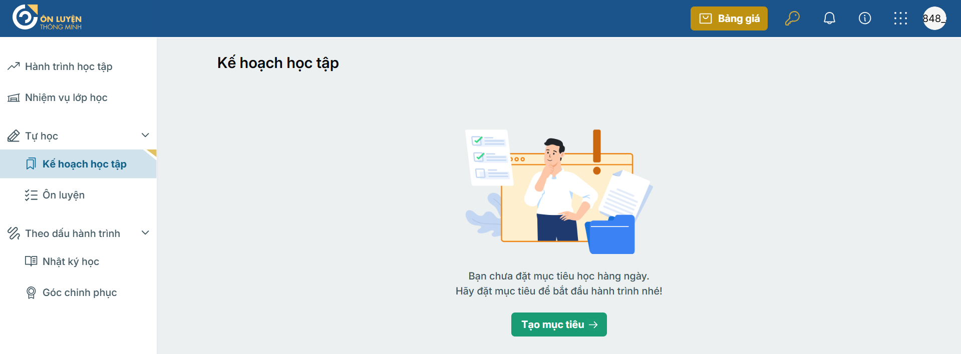 Hình 5-3: Màn hình “Kết quả học tập”