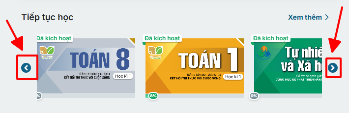 Hình 4-21: Chuyển giữa các chương trình học