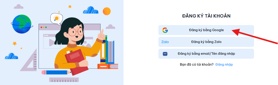 Hình 1-2: Màn hình đăng ký tài khoản bằng Google