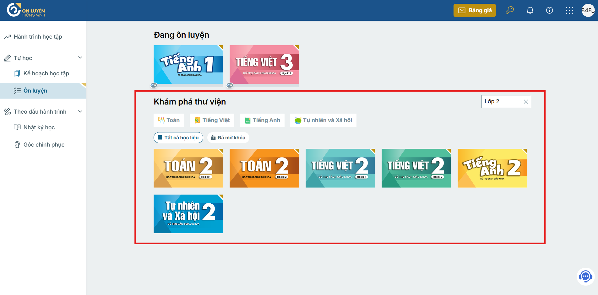 Hình 6-2: Ôn luyện - Khám phá thư viện