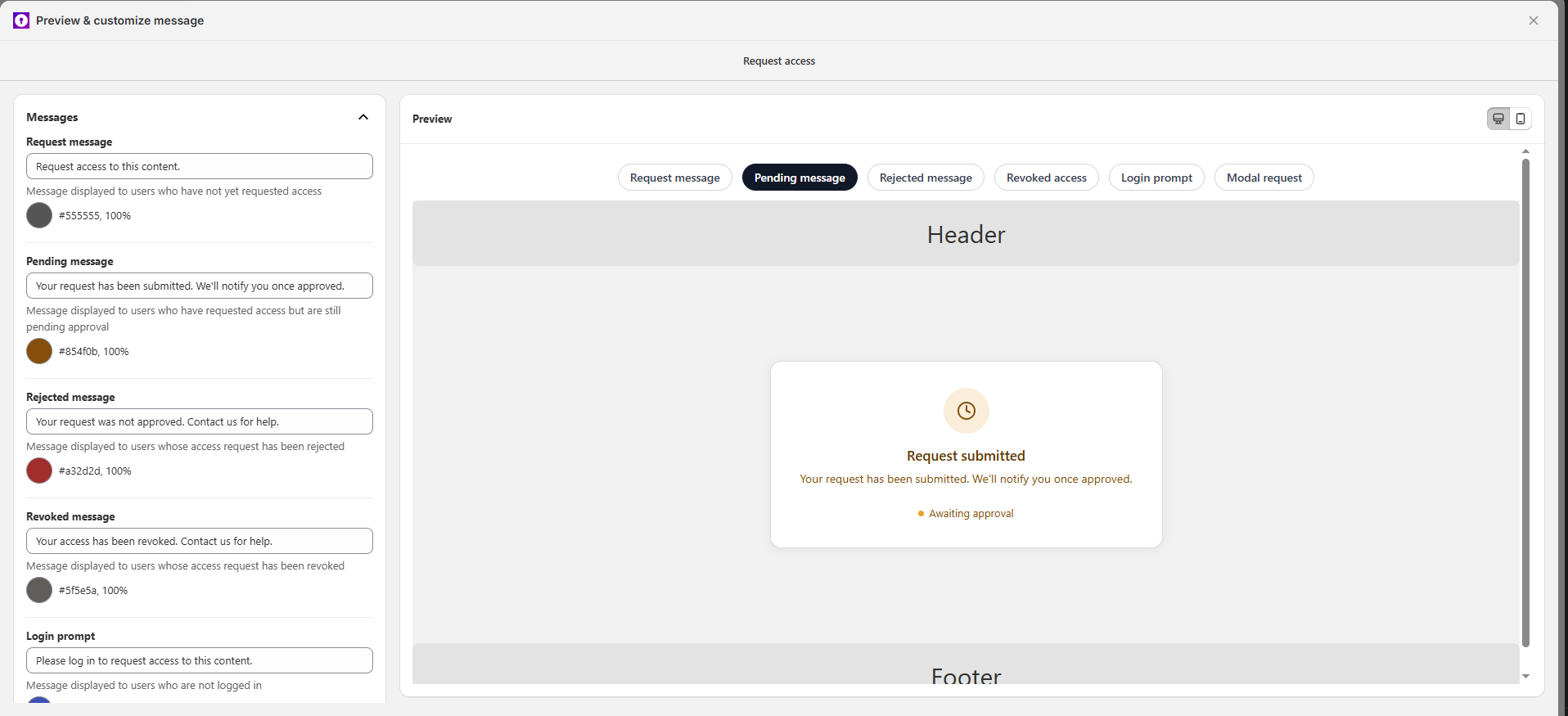 Editing messages and previewing the pending state