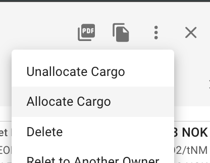 Action menu