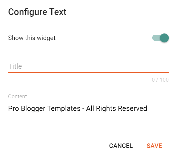 Footer copyright