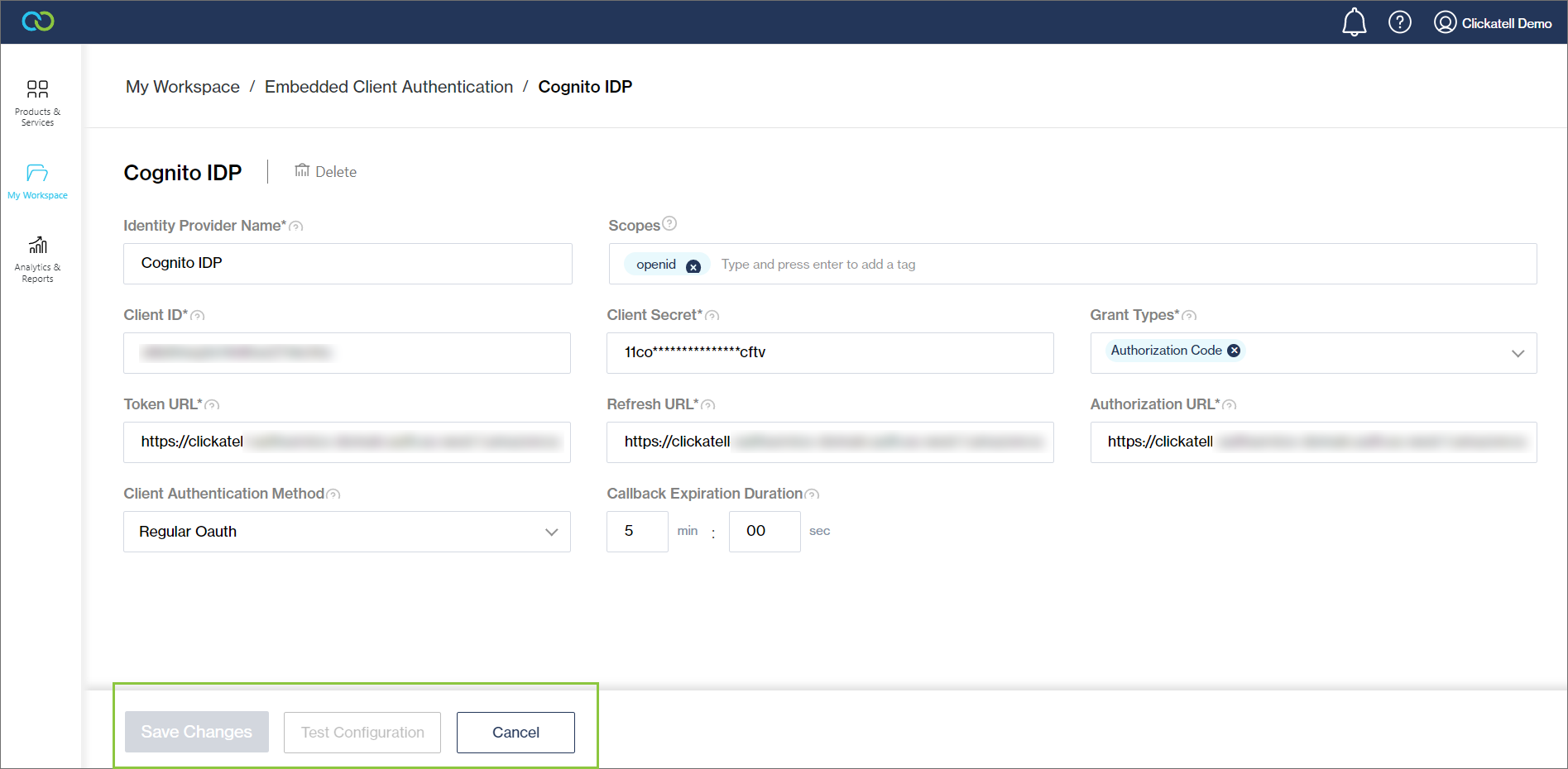 Embedded Client Authentication Clickatell Portal User Guide