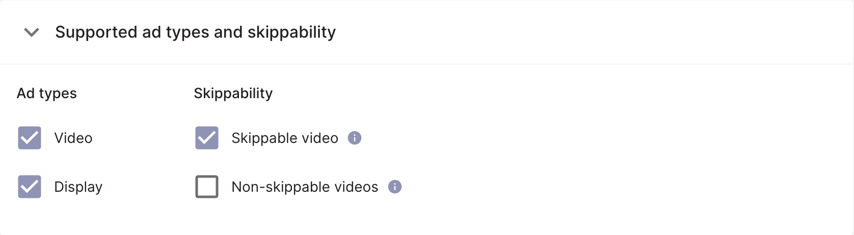Ad Types for Insterstial Placements